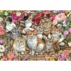 Puzzle 500 p Floral Cats Falcon