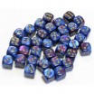 Set de 36 dés 6 Gemini Bleu Violet/Or