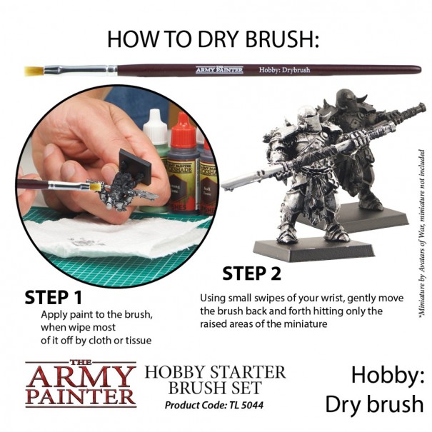 Dry brush set Pinceau Army painter