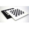 Plateau échecs bois laqué noir et blanc 40x40