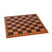 Plateau échecs simili cuir marron noir 33x33