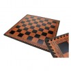 Plateau échecs simili cuir marron noir 33x33