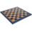 Plateau échecs simili cuir or bleu 40x40 cm