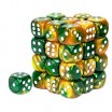 Chessex Set de 36 dés 6 Gemini Or Vert/Blanc