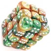 Chessex Set de 36 dés 6 Gemini Or Vert/Blanc