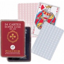 Jeu 54 cartes francaises boite plastique