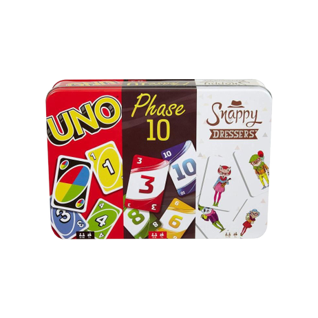 Coffret Multicartes (Uno / Phase 10 / Snappy Dressers)