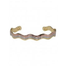 Bracelet cuivre avec Aimants Forme vagues 3 métaux