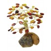 Arbre du Bonheur Ambre cognac mixé 11 cm