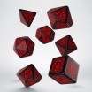 Celtic 3D Revised Black & Red Dice Set