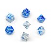 Set de 7 dés Nébula bleu Foncé/Blanc