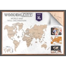 World map XL woodencity
