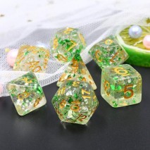 Lot de 7 Dés Green Flakes