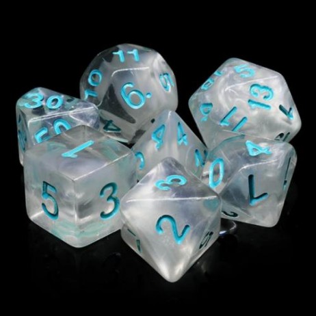 Lot de 7 Dés Frozen Heart