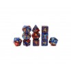 Lot de 7 Dés Fusion Rouge & Bleu