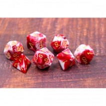 Lot de 7 Dés Cherry Cream