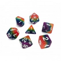 Lot de 7 Dés Rainbow Dice