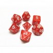 Lot de 7 Dés Rouge Nacré