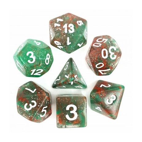 Lot de 7 Dés Koi Lumineux