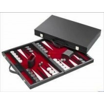 Backgammon noir et rouge 38cm