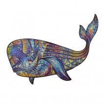 Puzzle Bois Baleine Bleue