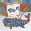 Puzzle Bois Baleine Bleue