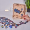Puzzle Bois Baleine Bleue