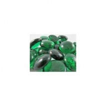 Tube 40 Billes Plates Iridized Crystal Green