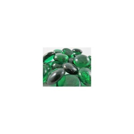Tube 40 Billes Plates Iridized Crystal Green