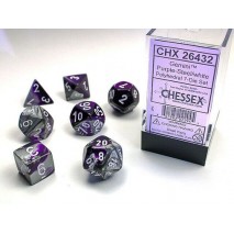 7 dés Gemini Purple Steel / White