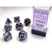 7 dés Gemini Purple Steel / White