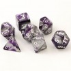 7 dés Gemini Purple Steel / White