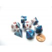 7 dés Gemini Astral Blue White / red