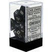 7 dés Opaque Black / White
