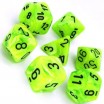 Set de 7 dés Vortex Bright Green / Black