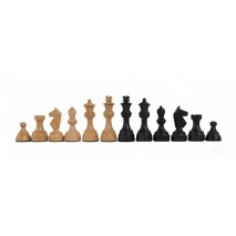 Pièces échecs Bois Noir Classiques Taillées main