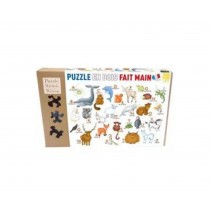 Puzzle Bois 12p L'Alphabet des Animaux