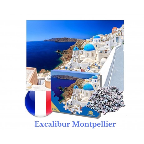 Puzzle 1000 p Santorin 4 partie + quiz
