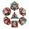 Lot de 7 dés Fusion Vert & Rouge