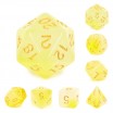 Kit de 7 Dés Yellow Milky Dice