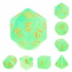 Kit de 7 Dés Green Milky Dice