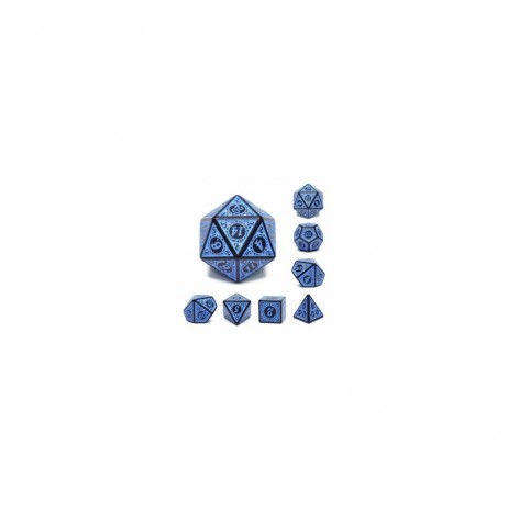 Kit de 7 dés Magic Flame Blue Font