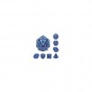 Kit de 7 dés Magic Flame Blue Font