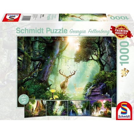 Puzzle 1000p Chevreuils dans la Forêt