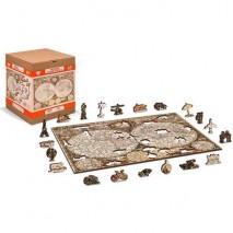 Puzzle Bois Carte du Monde Antique 600pcs