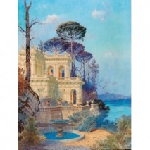 Puzzle Bois Villa au Bord du Lac 500pcs