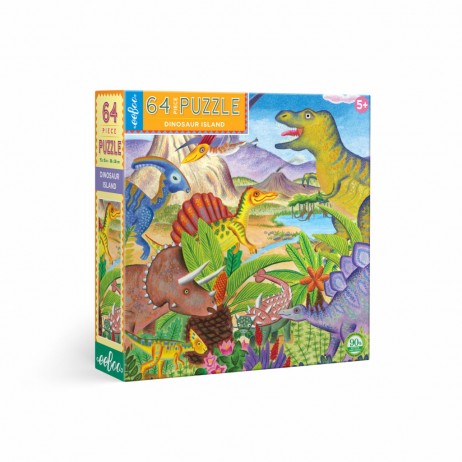 Puzzle 64 pcs Ile des Dinosaures