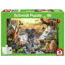 Puzzle 60p Animaux en Afrique