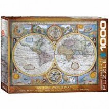 Puzzle 1000p Carte du monde Antique Eurographics