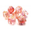 Kit 7 dés Luminous Ruby